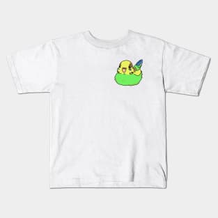 Fat budgie - green Kids T-Shirt